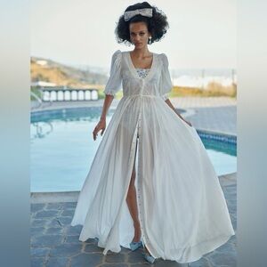NWT Selkie Ivory Sunroom Gown Cover Up Dress in M
